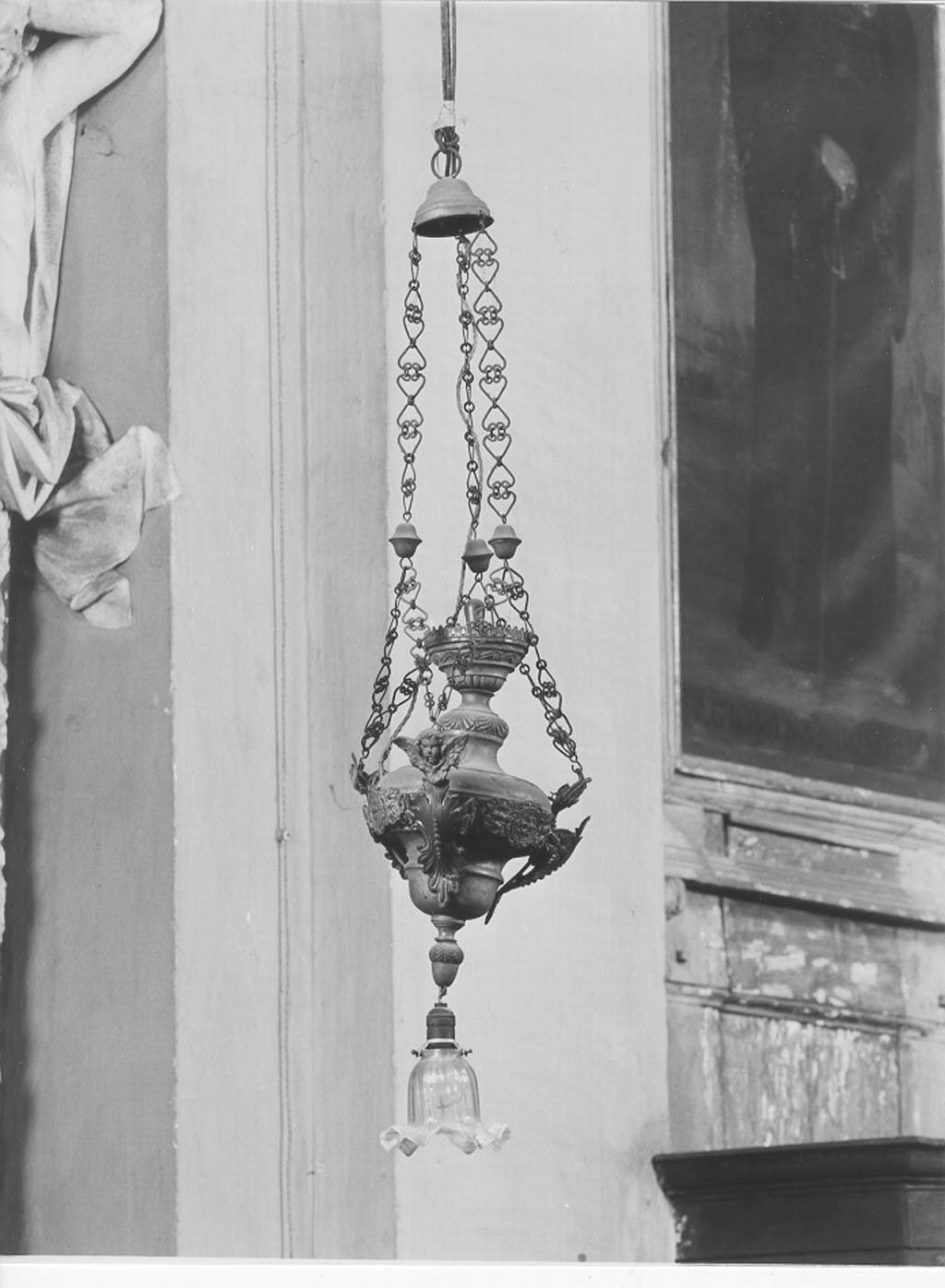 lampada pensile, serie - manifattura lombarda (seconda metà sec. XVIII)