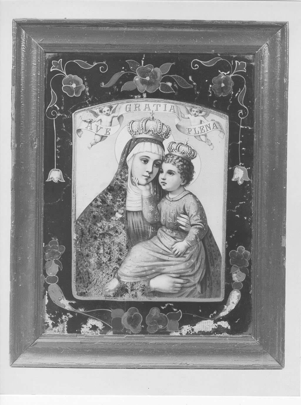 Madonna con Bambino Gesù (dipinto, opera isolata) - manifattura lombarda (inizio sec. XX)