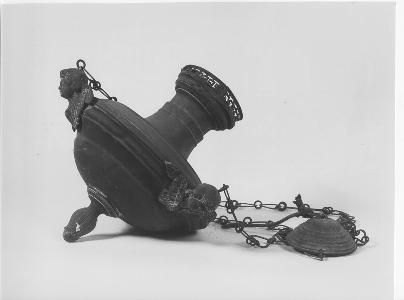 lampada pensile, opera isolata - manifattura lombarda (seconda metà sec. XIX)