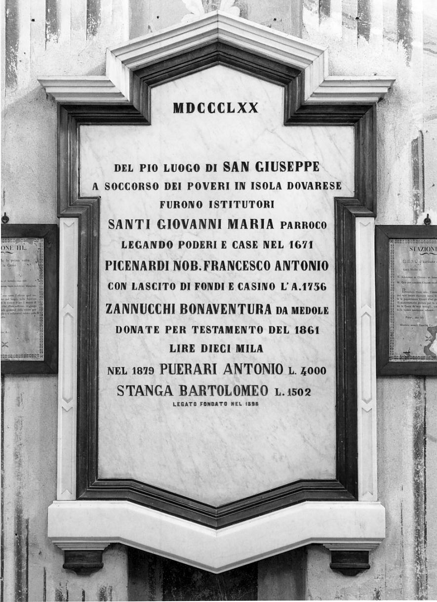 lapide commemorativa, serie - ambito cremonese (terzo quarto sec. XIX)