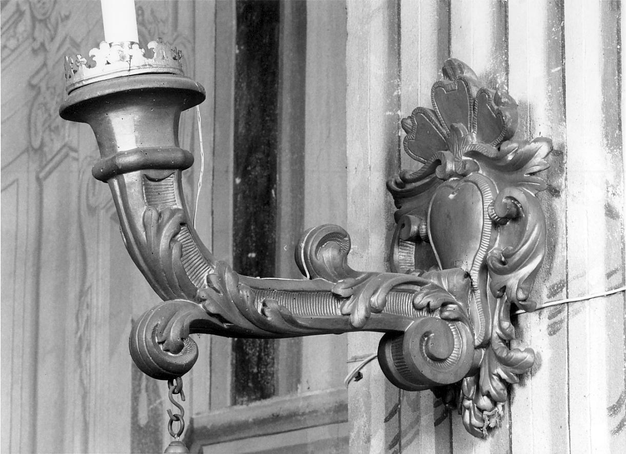 candeliere da parete, serie - ambito cremonese (seconda metà sec. XIX)