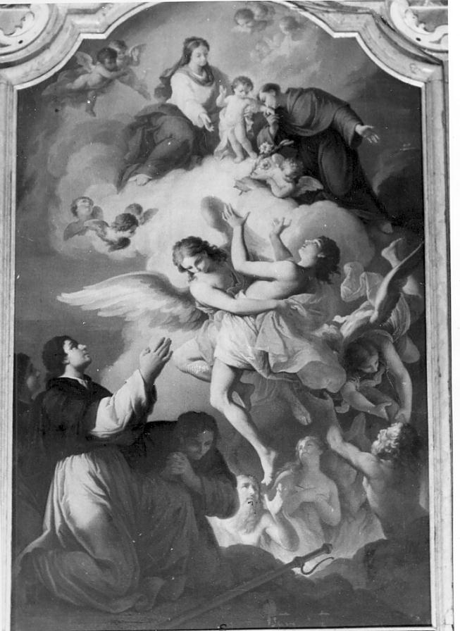 Madonna con Bambino, angeli e anime purganti (dipinto, opera isolata) di Franzoni A (sec. XVIII)
