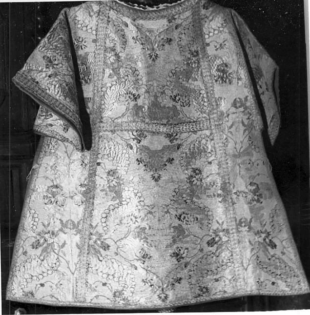 tunicella, elemento d'insieme - ambito italiano (sec. XVIII)