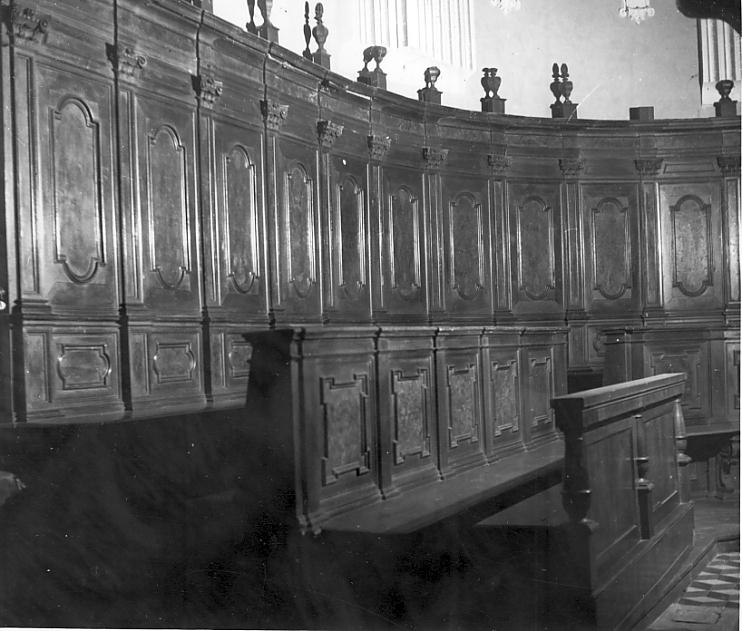 stalli del coro, insieme di Gelmetti Nicolò (sec. XVIII)