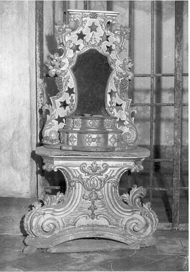 tronetto per esposizione eucaristica, opera isolata - ambito bresciano (seconda metà sec. XVIII)