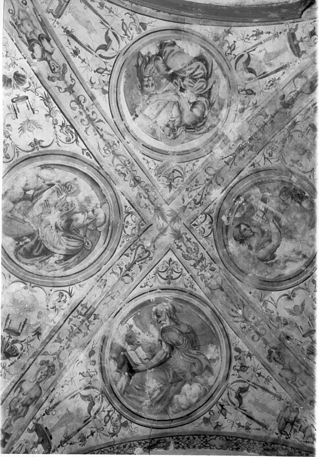 soffitto dipinto, ciclo di Giovanni da Asola (sec. XVI)