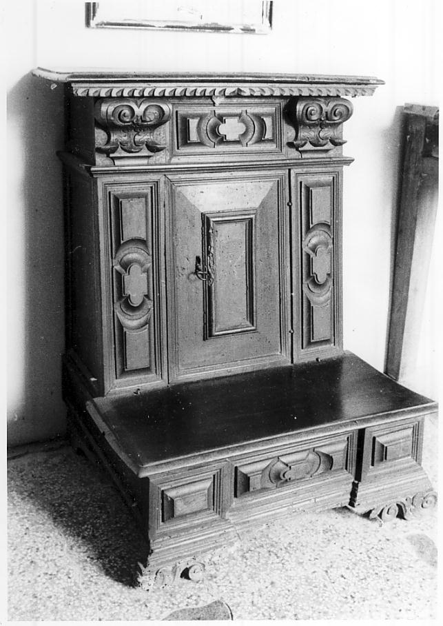 inginocchiatoio, opera isolata - ambito bresciano (sec. XVII)