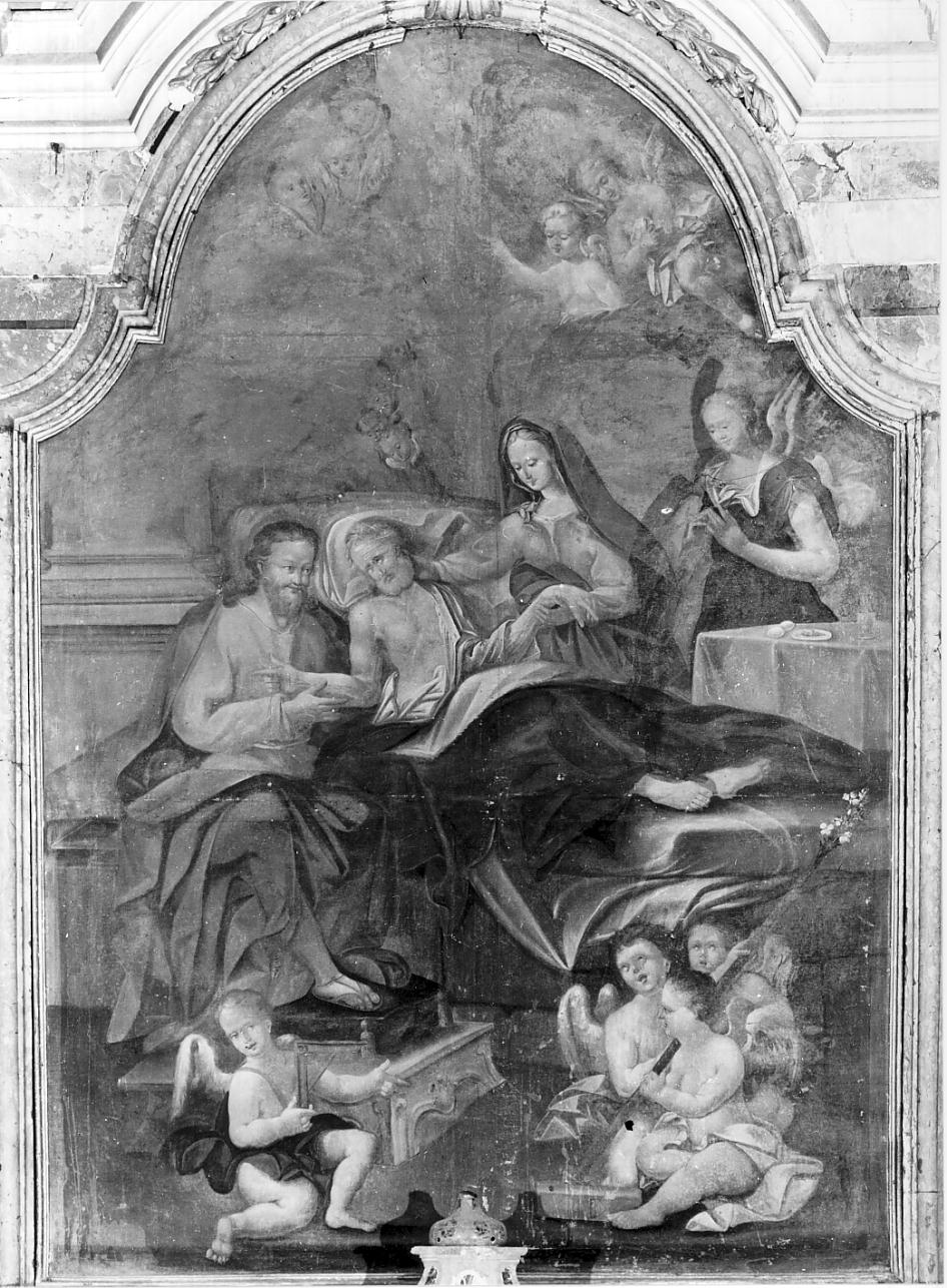 morte di San Giuseppe (dipinto, opera isolata) - ambito italiano (sec. XVIII)