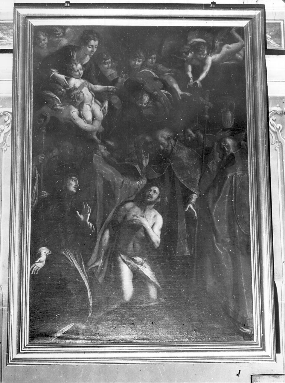 Sant'Ambrogio battezza Sant'Agostino (dipinto, opera isolata) di Procaccini Giulio Cesare (fine sec. XVI)