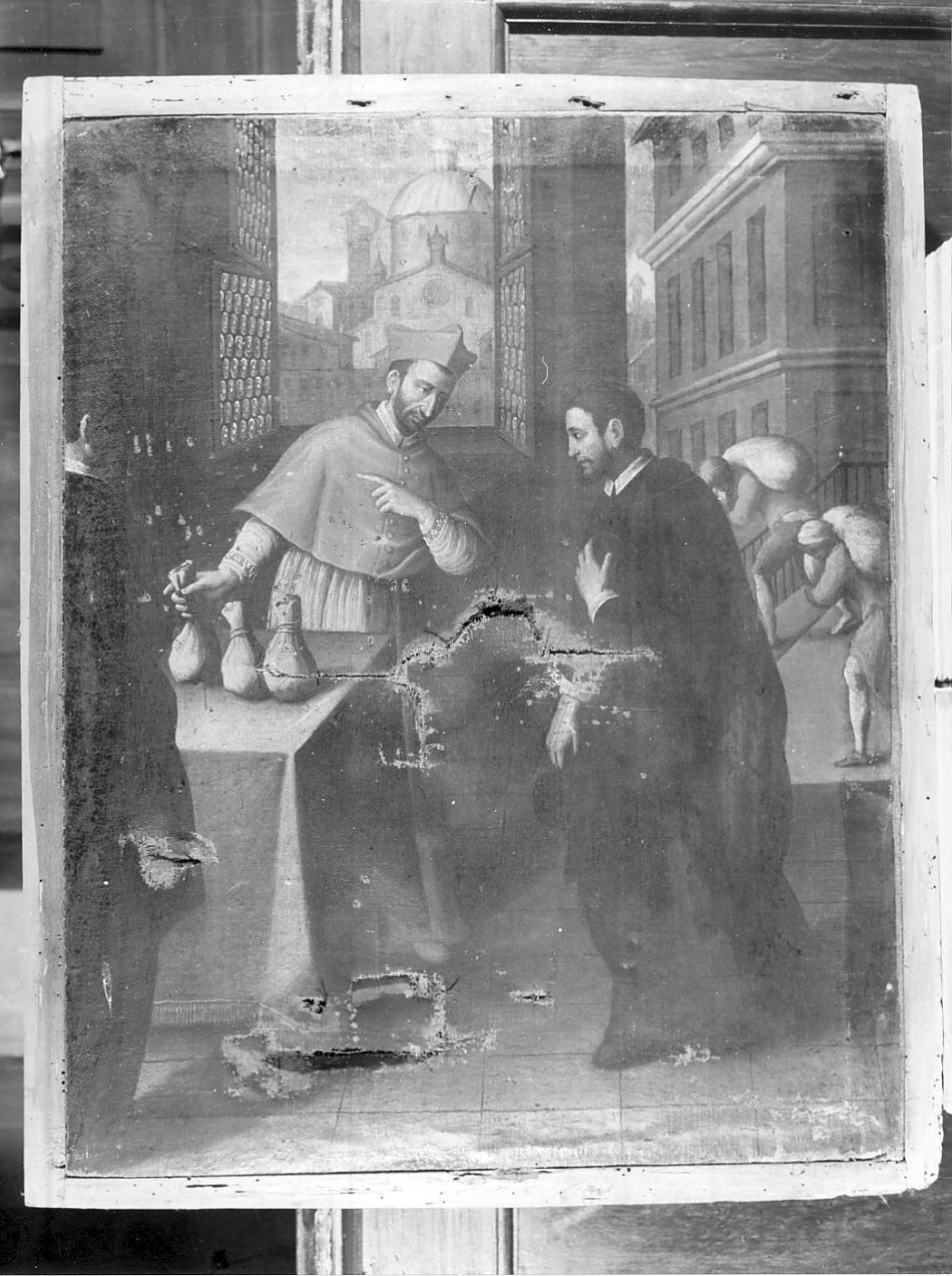 elemosina di San Carlo Borromeo (dipinto, opera isolata) di Miradori Jacopo (metà sec. XVII)