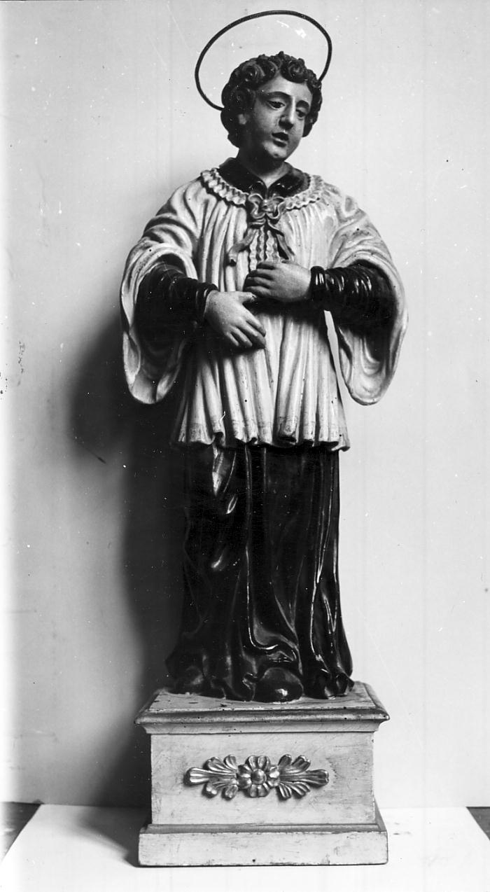 San Luigi Gonzaga (statua, opera isolata) - ambito italiano (fine sec. XVIII)
