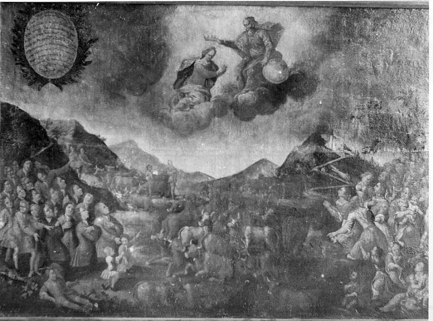 Visione della Vergine Incoronata (dipinto, opera isolata) - ambito bresciano (inizio sec. XVII)