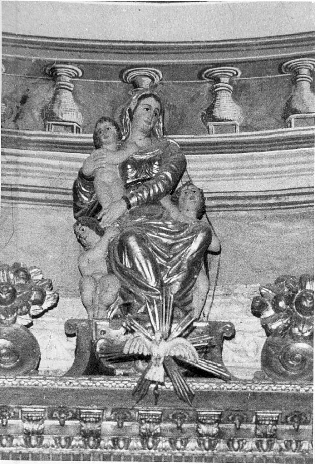 Madonna con Bambino (statua, elemento d'insieme) di Boscaì Bottega (attribuito) (metà sec. XVII)