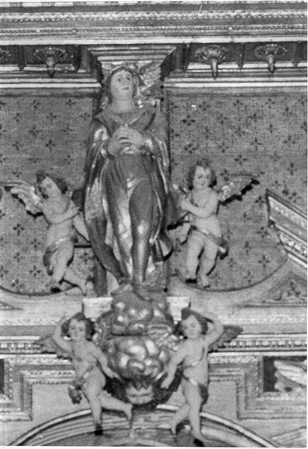 Madonna con angeli (statua, elemento d'insieme) di Boscaì Bottega (attribuito) (metà sec. XVII)