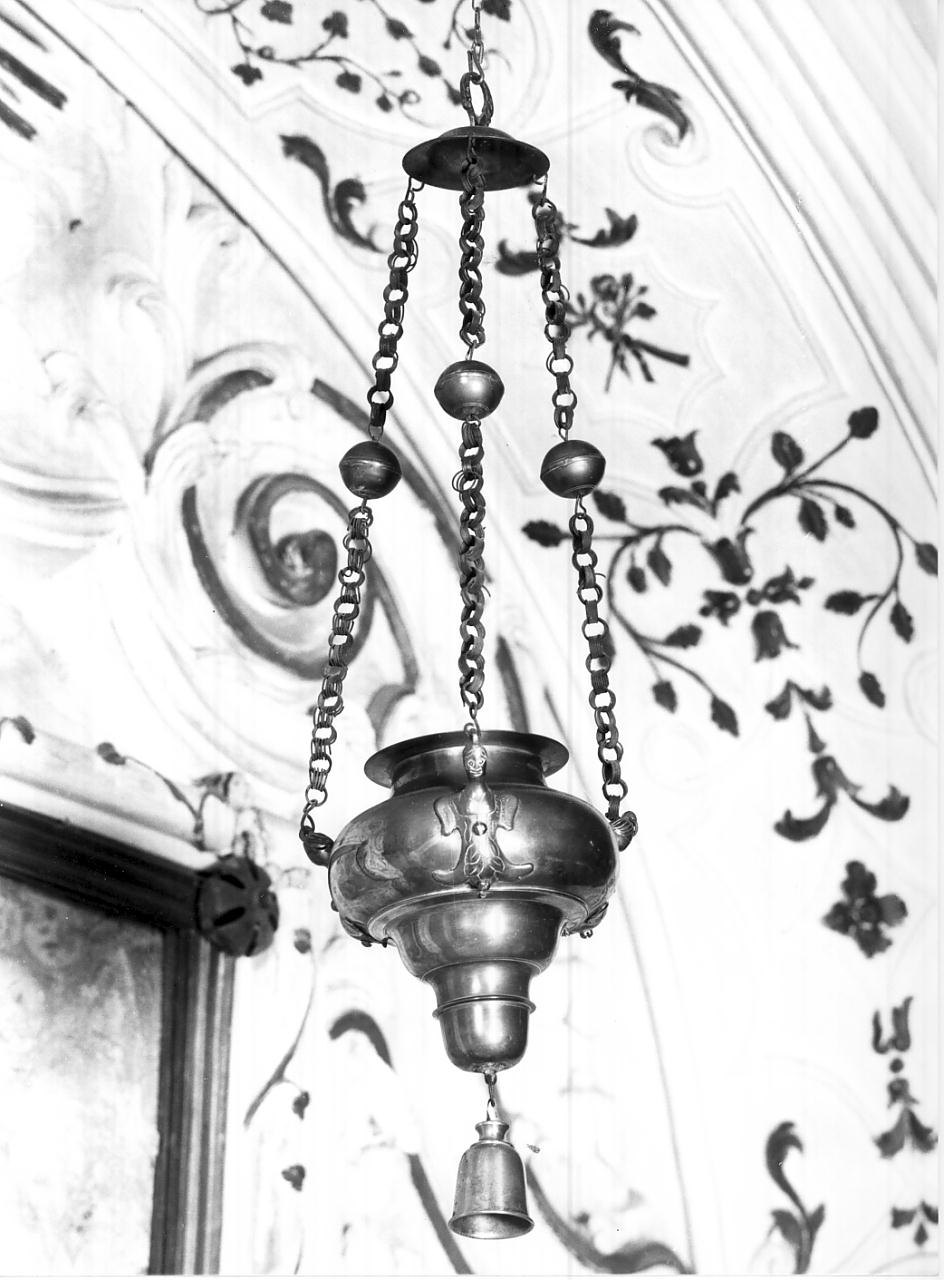 lampada pensile, opera isolata - ambito italiano (fine sec. XVIII)