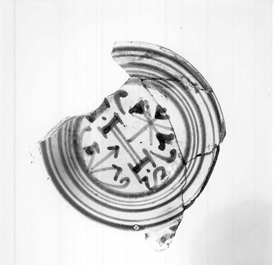 ciotola, frammento - manifattura padana (fine/inizio secc. XVI/ XVII)