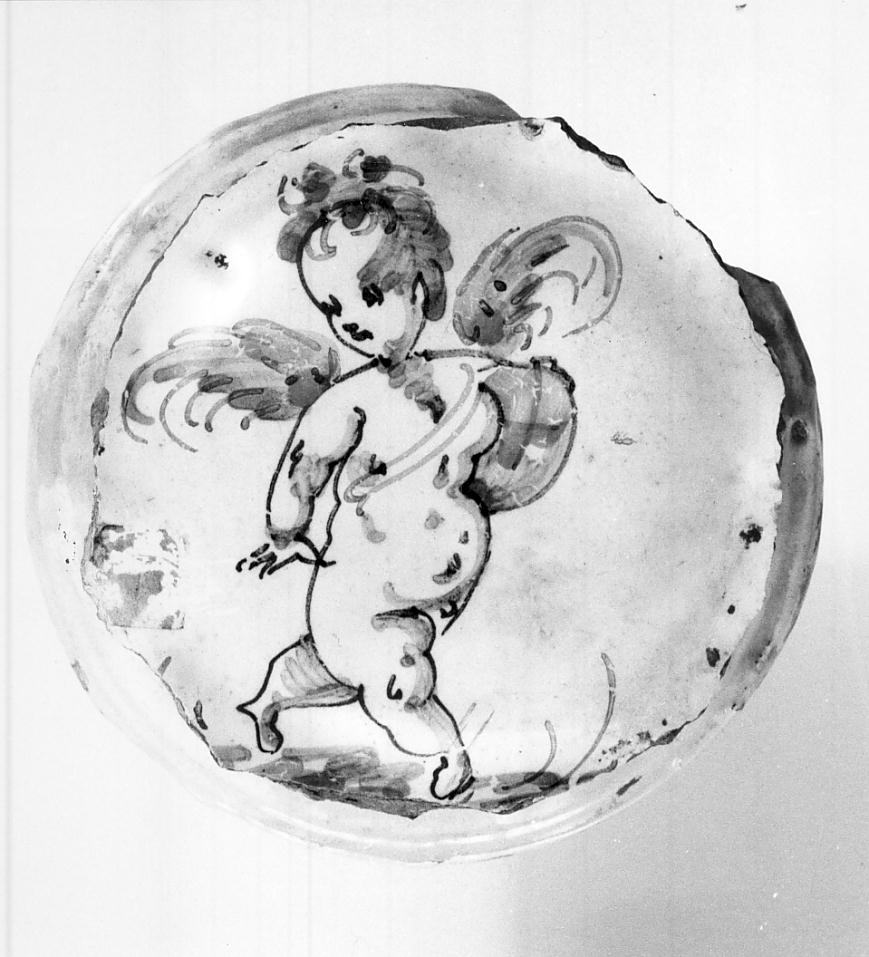 umbone, frammento - manifattura faentina (fine sec. XVI)