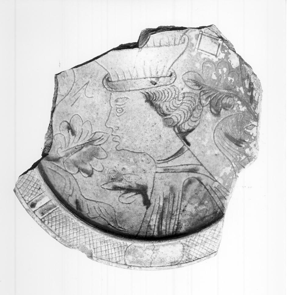 piatto, frammento - manifattura padana (fine/inizio secc. XV/ XVI)