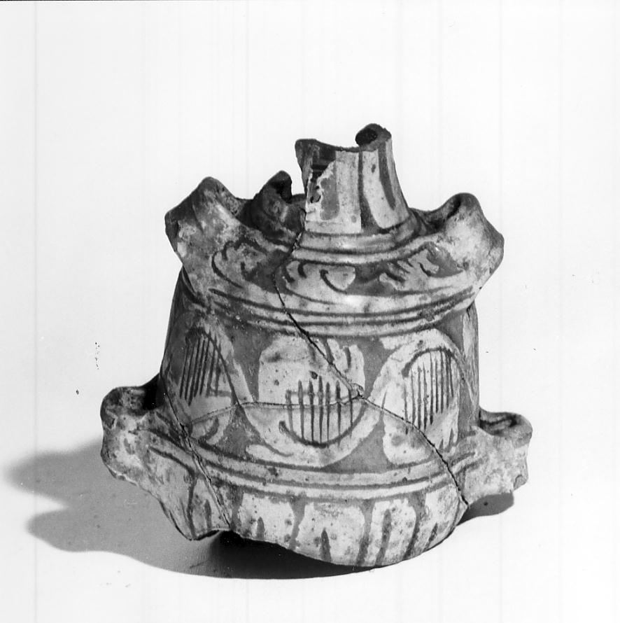 motivo decorativo vegetale (fiasca, opera isolata) - manifattura padana (sec. XVI)