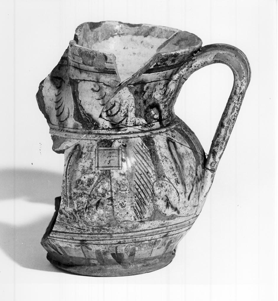 motivo decorativo vegetale (boccale, opera isolata) - manifattura padana (sec. XVI)