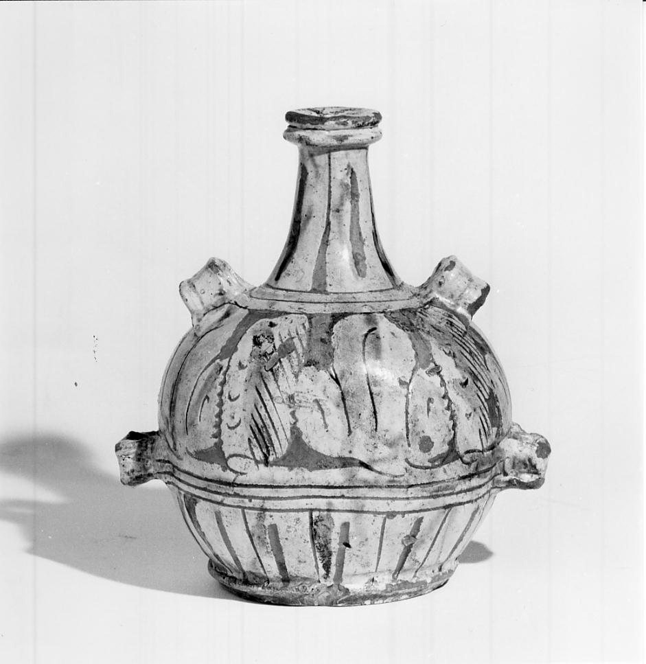 motivo decorativo vegetale (fiasca, opera isolata) - manifattura padana (sec. XVI)