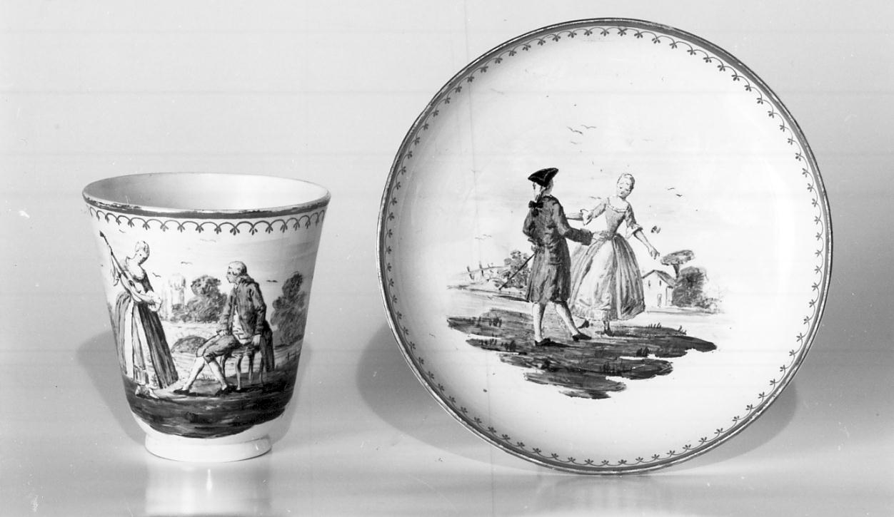 dama e cavaliere (servizio da caffè, insieme) di Miotto bottega (attribuito) (fine sec. XVIII)