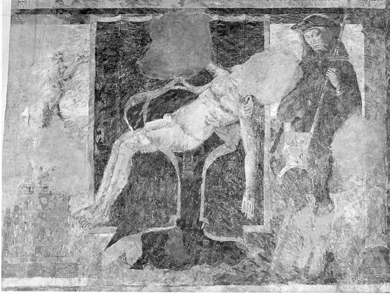 Pietà (dipinto, elemento d'insieme) - ambito lombardo (seconda metà sec. XV)