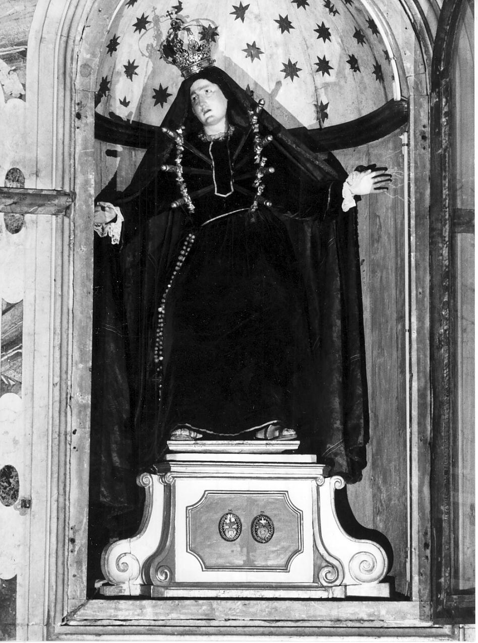 Madonna Addolorata (statua, opera isolata) - ambito italiano (prima metà sec. XVII)