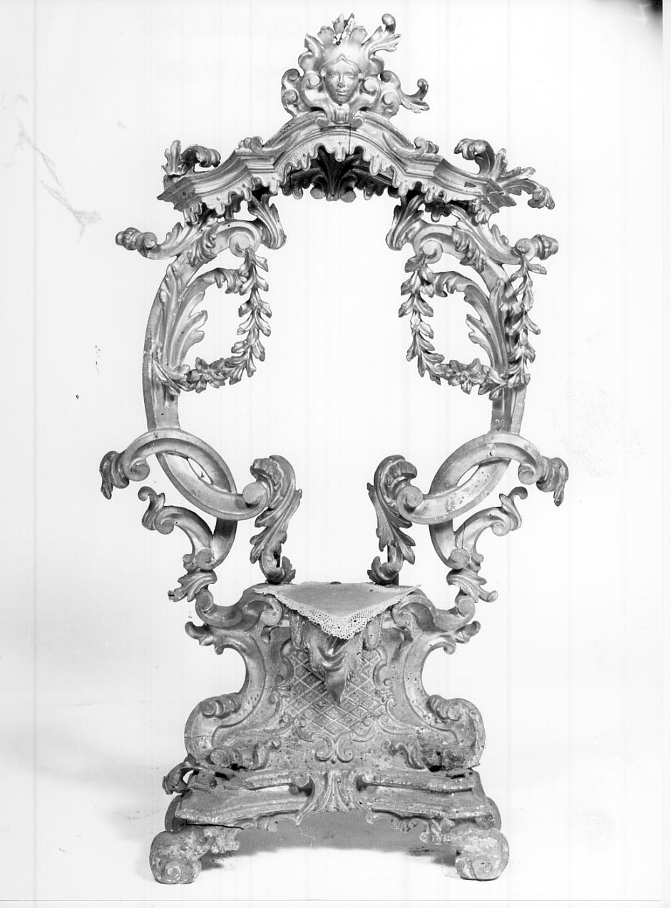 tronetto per esposizione eucaristica, opera isolata - ambito italiano (prima metà sec. XVIII)