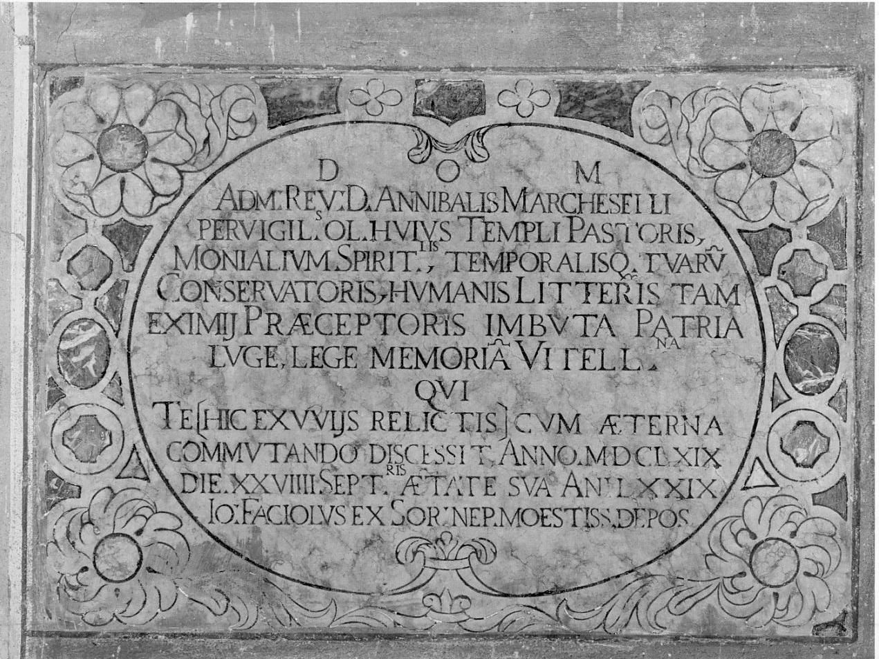 lapide, opera isolata - ambito italiano (terzo quarto sec. XVII)