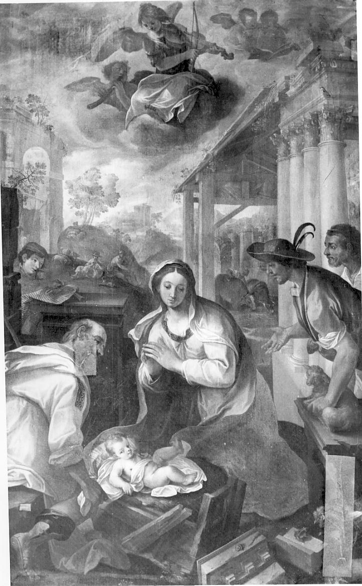 adorazione di Gesù Bambino (dipinto, opera isolata) di Borgani Francesco (attribuito) (prima metà sec. XVII)