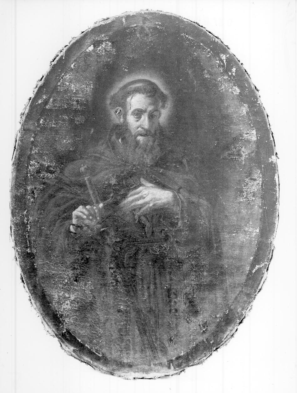 Santo monaco con spada (dipinto, opera isolata) - ambito italiano (metà sec. XVII)