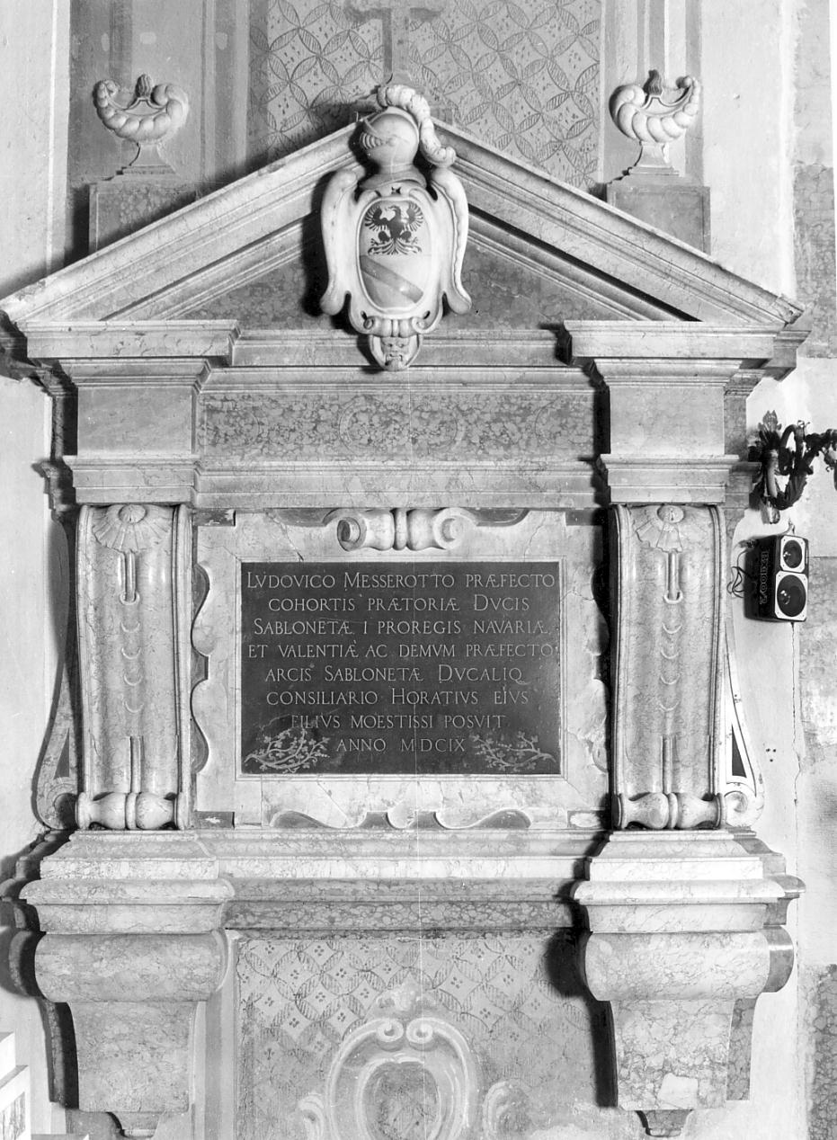 monumento funebre, opera isolata - ambito italiano (sec. XVII)