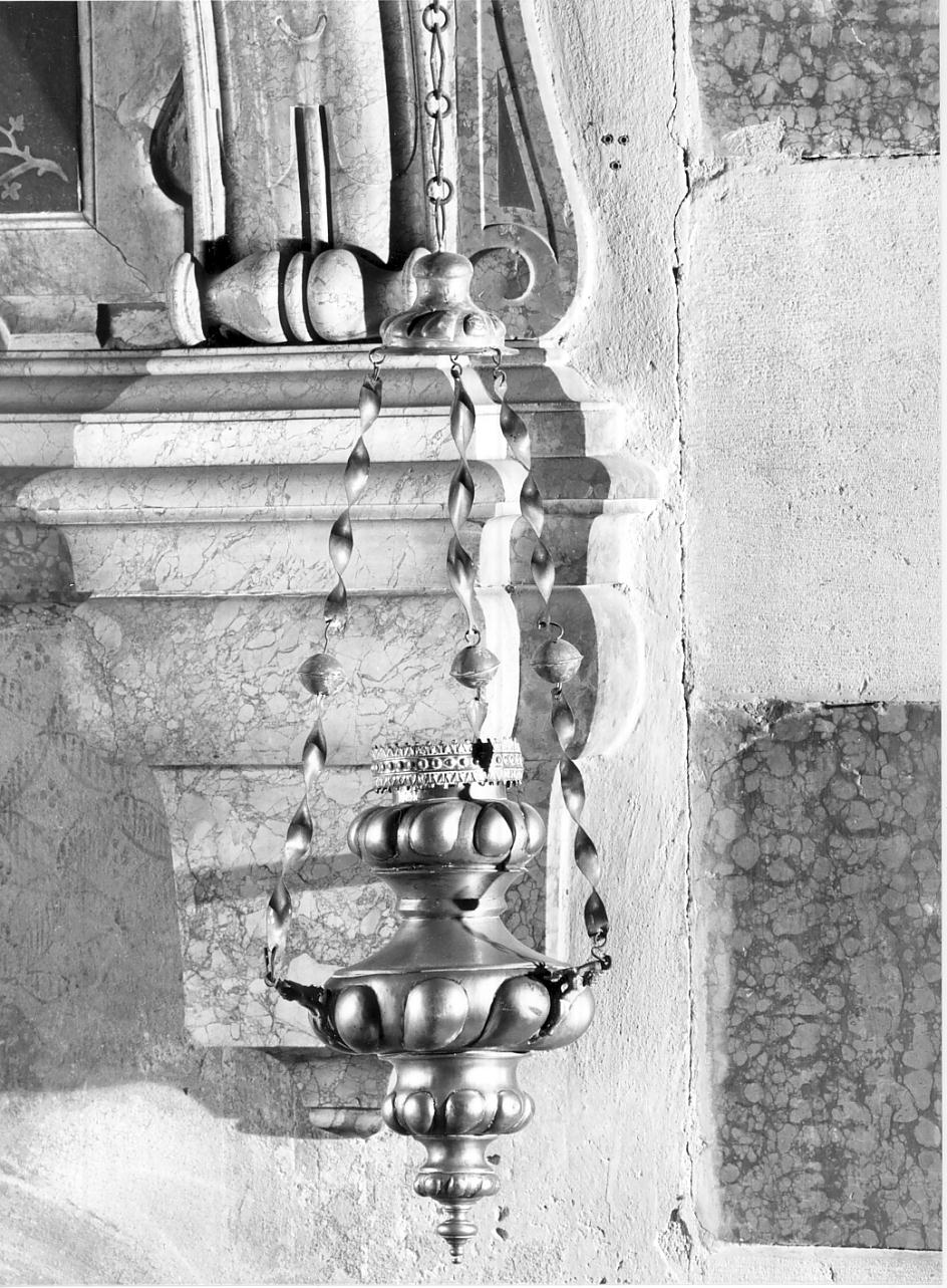 lampada pensile, opera isolata - ambito mantovano (sec. XVIII)