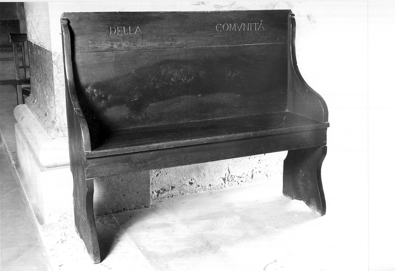 panca, opera isolata - ambito mantovano (seconda metà sec. XVIII)