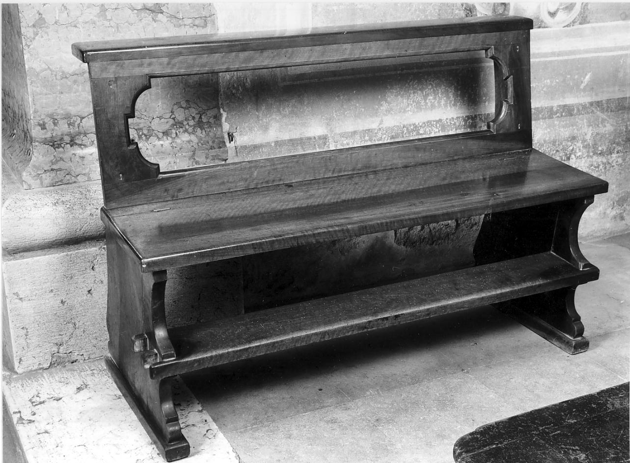 panca con inginocchiatoio, opera isolata - ambito mantovano (seconda metà sec. XIX)