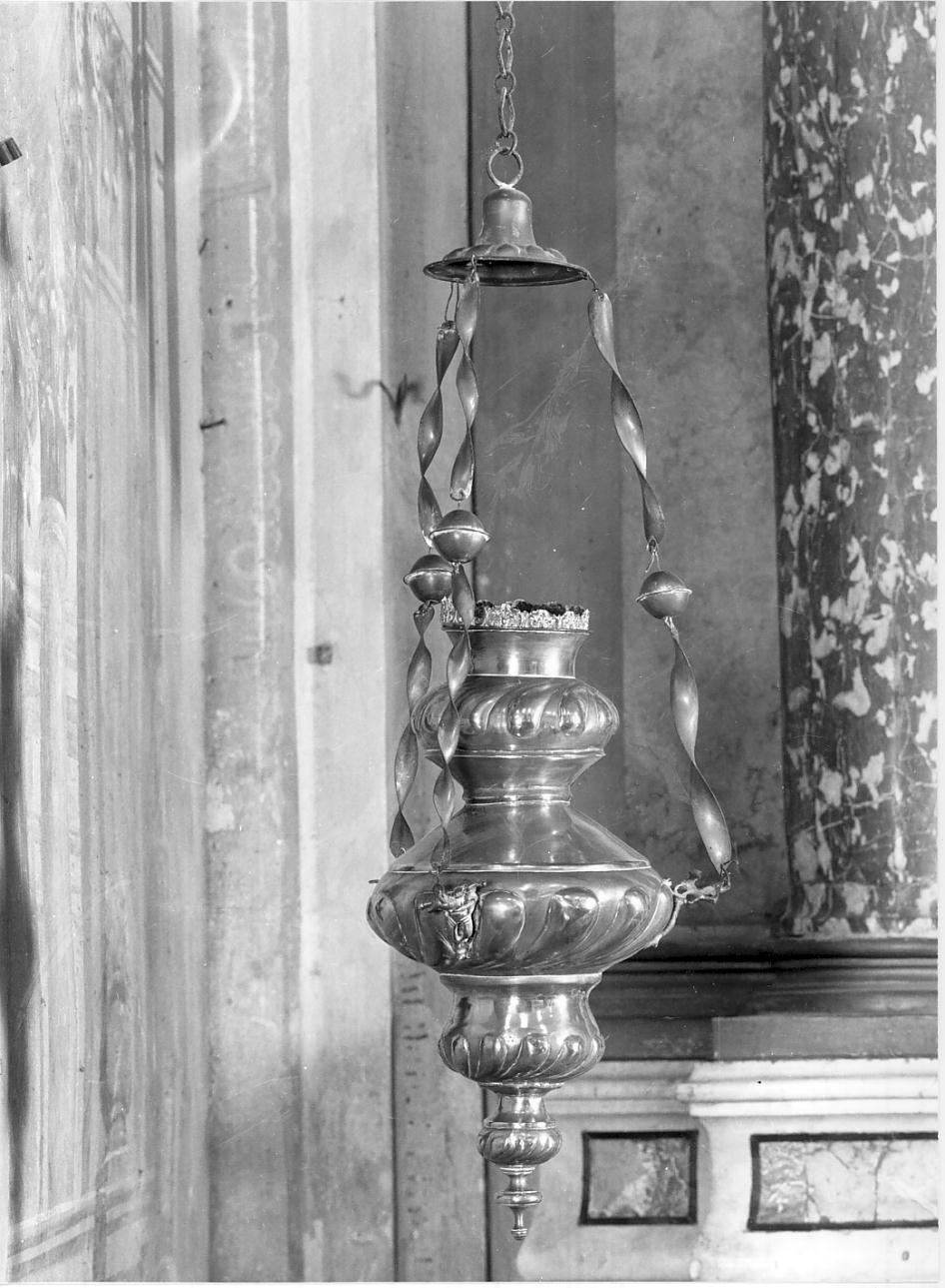 lampada pensile, opera isolata - ambito mantovano (sec. XVIII)