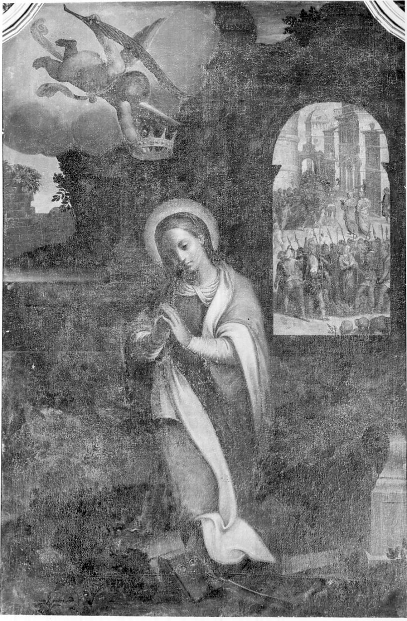 Santa Lucia (dipinto, opera isolata) di Bresciani Giovanni (attribuito) (sec. XVI)