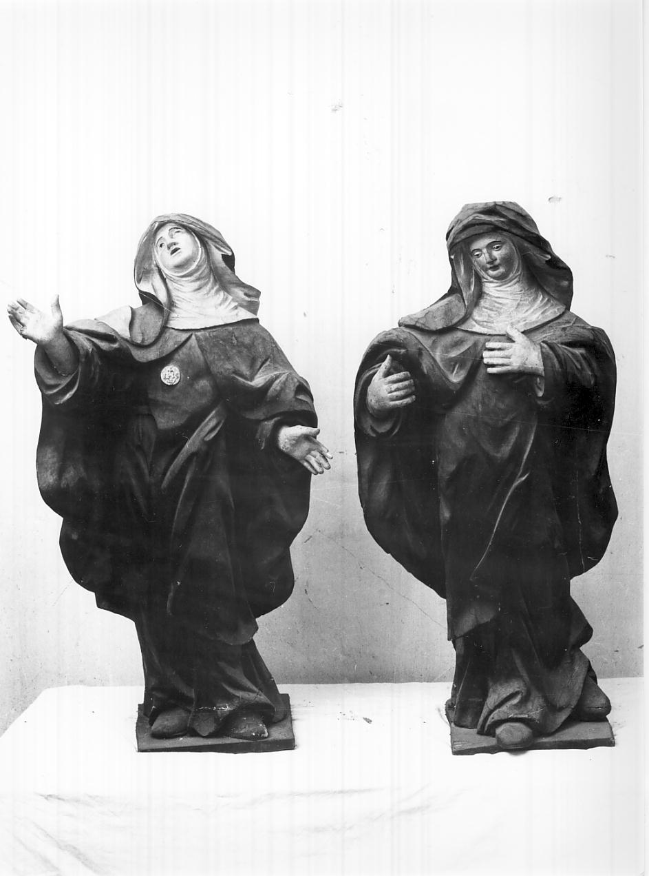 Santa Giuliana Falconieri; Beata Toscana di Casalmaggiore; Beata Albaverde di Sabbioneta; Beata Illuminata di Sabbioneta (statua, serie) - ambito altoatesino (metà sec. XVIII)