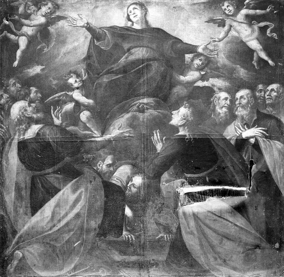assunzione della Madonna (dipinto, opera isolata) di Della Rovere Giovan Mauro detto Fiammenghino (attribuito) (fine sec. XVI)