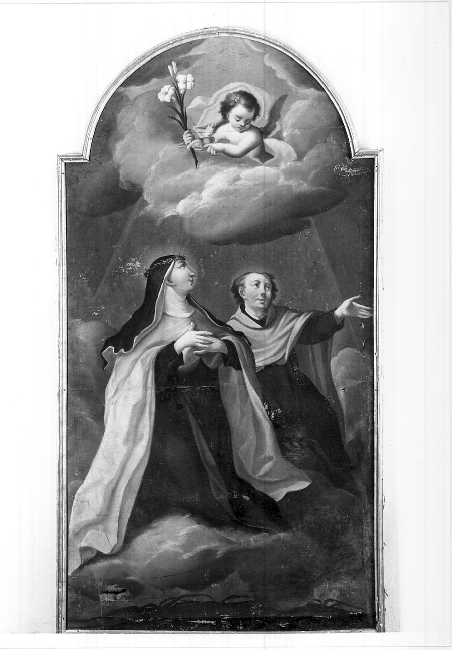 Santa Maddelena dei Pazzi e San Giovanni della Croce (dipinto, opera isolata) di Morini Giovanni (attribuito) (sec. XVIII)