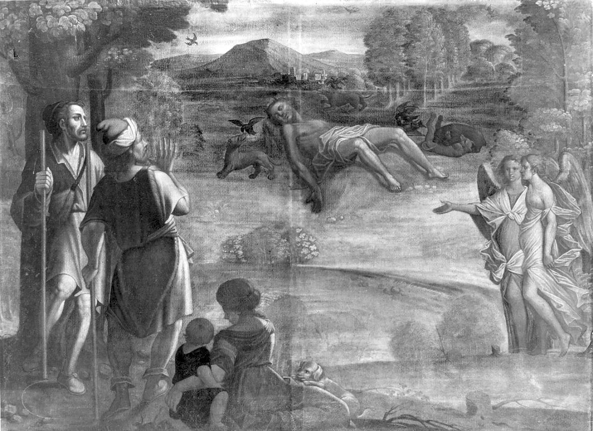 Il corpo di San Vincenzo protetto dalle fiere (dipinto, opera isolata) di Savi Domenico (attribuito) (metà sec. XVII)