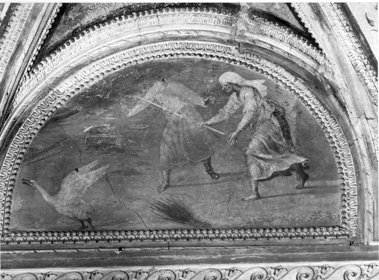 Filemone e Bauci inseguono l'oca (dipinto, elemento d'insieme) di Campi Bernardino (attribuito) (sec. XVI)