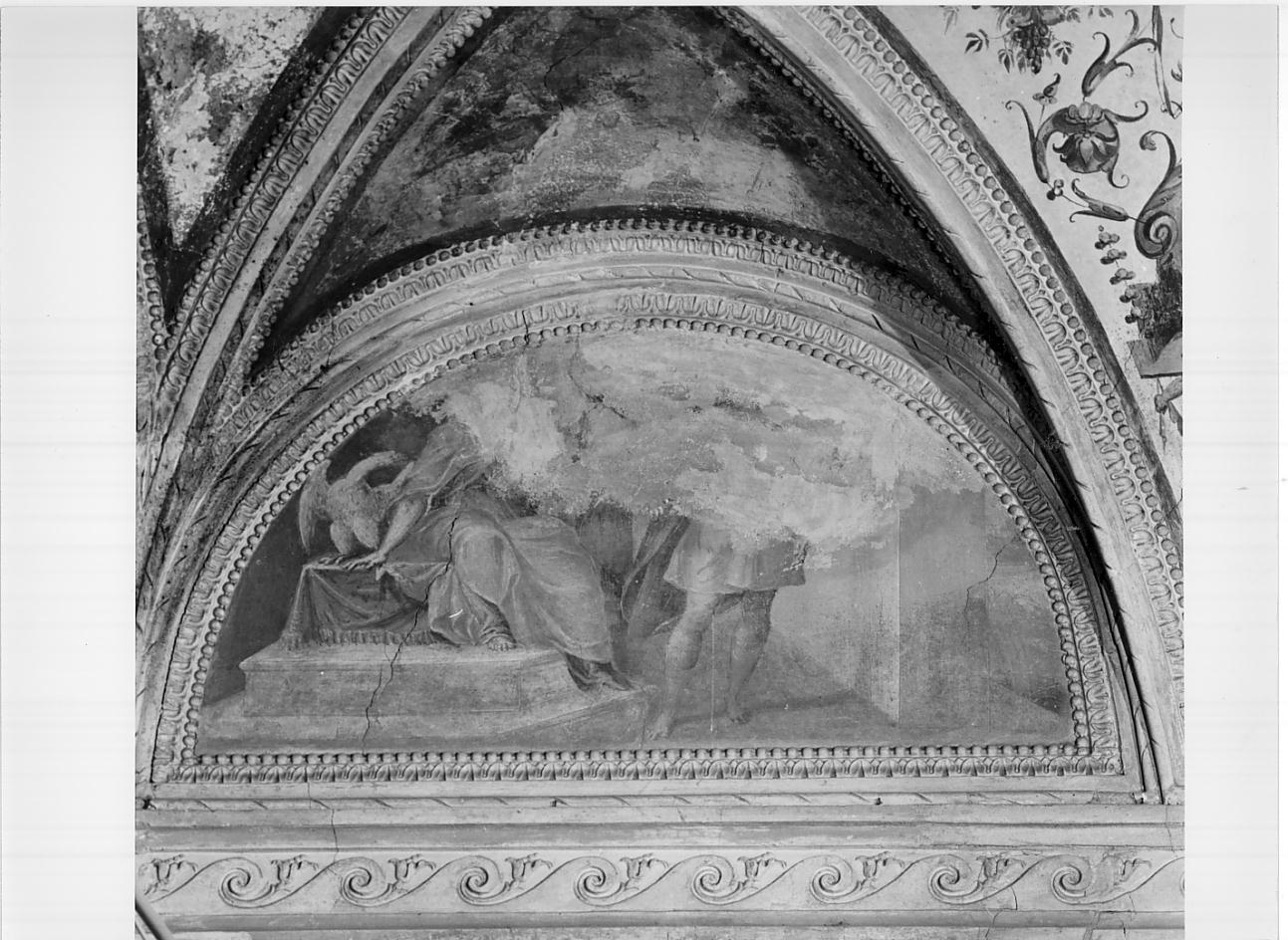 Giove e Mercurio (dipinto, elemento d'insieme) di Campi Bernardino (attribuito) (sec. XVI)
