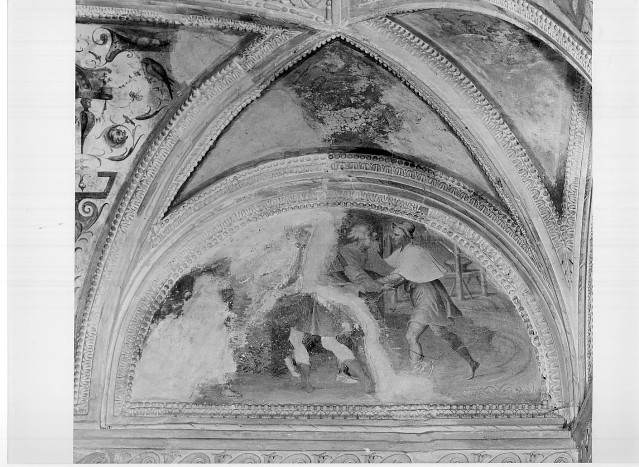 Giove e Mercurio accolti da Filemone e Bauci (dipinto, elemento d'insieme) di Campi Bernardino (attribuito) (sec. XVI)