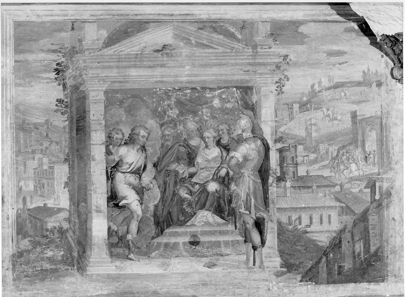 Enea appare a Didone (dipinto, elemento d'insieme) di Urbino Carlo (attribuito) (seconda metà sec. XVI)