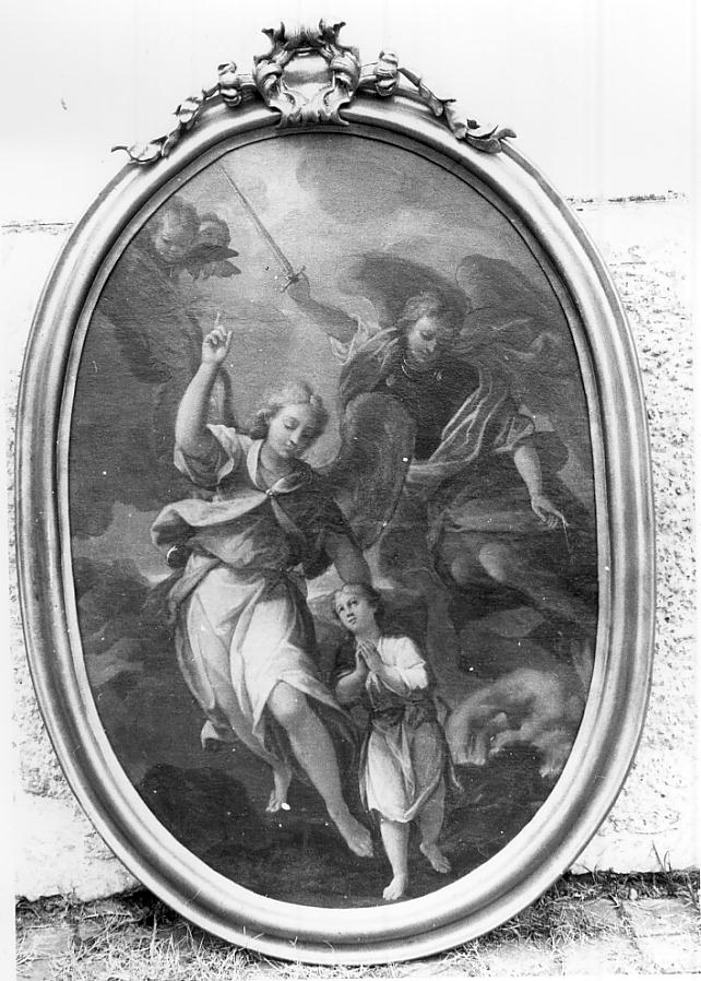 angelo custode (dipinto, opera isolata) - ambito italiano (seconda metà sec. XVIII)