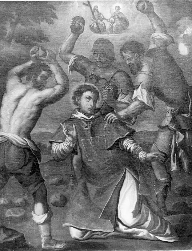 lapidazione di Santo Stefano (dipinto, opera isolata) di Cossali Grazio (prima metà sec. XVII)