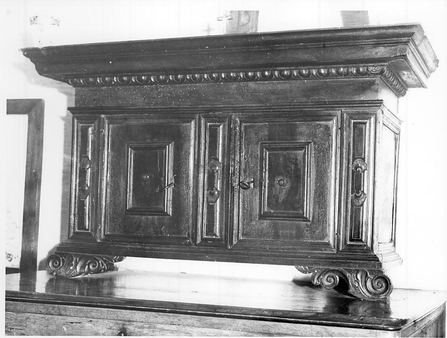 mobile da sacrestia, opera isolata - ambito bresciano (sec. XVII)