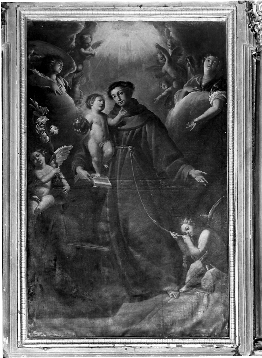 Sant'Antonio da Padova con il bambino (pala d'altare, ciclo) di Inchiocco Giovanni Giacomo detto Barbello (sec. XVII)
